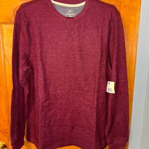 George Maroon Crew Neck Top